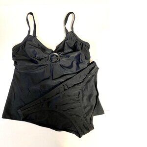 NEW 2pc Black Chadwicks Tankini Top 34DD; Converse Bikini Size L Swimwear #61